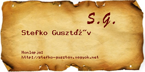 Stefko Gusztáv névjegykártya