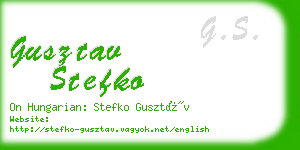 gusztav stefko business card